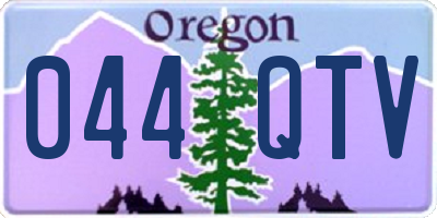 OR license plate 044QTV