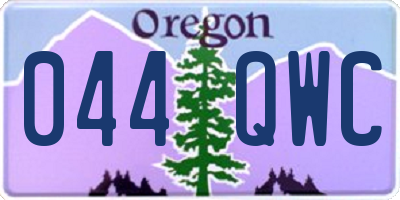 OR license plate 044QWC