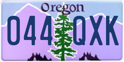 OR license plate 044QXK