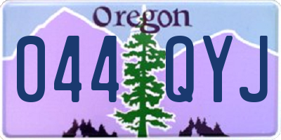OR license plate 044QYJ
