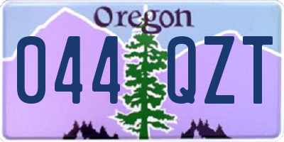 OR license plate 044QZT