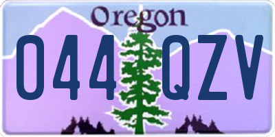OR license plate 044QZV