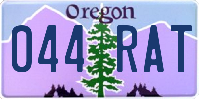 OR license plate 044RAT