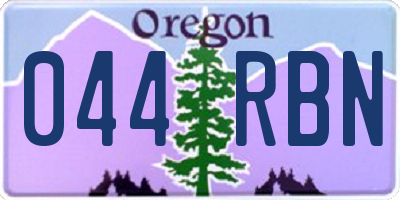 OR license plate 044RBN