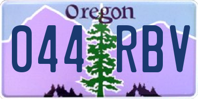 OR license plate 044RBV
