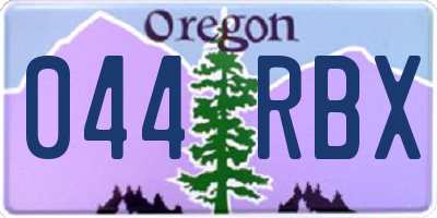 OR license plate 044RBX