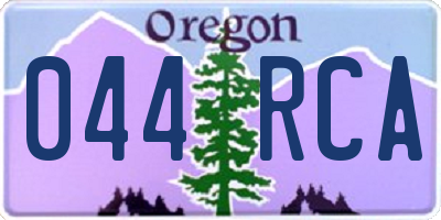 OR license plate 044RCA