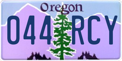 OR license plate 044RCY