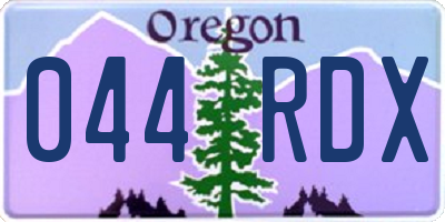 OR license plate 044RDX