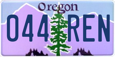 OR license plate 044REN