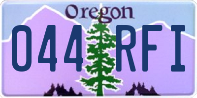 OR license plate 044RFI
