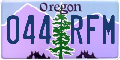 OR license plate 044RFM