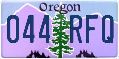 OR license plate 044RFQ