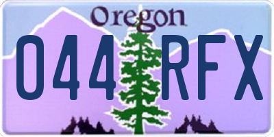 OR license plate 044RFX