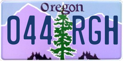 OR license plate 044RGH