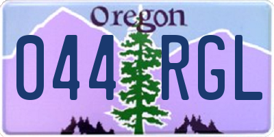 OR license plate 044RGL