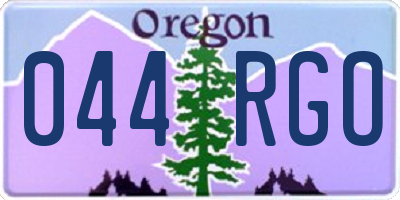 OR license plate 044RGO