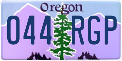 OR license plate 044RGP