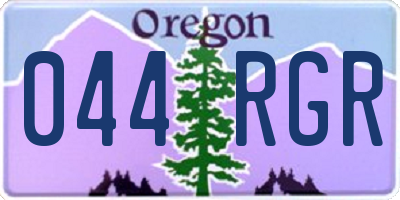OR license plate 044RGR