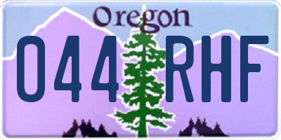 OR license plate 044RHF