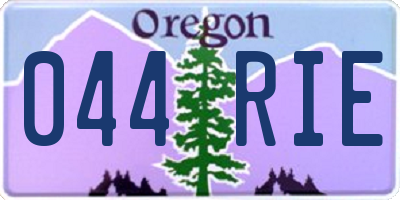 OR license plate 044RIE