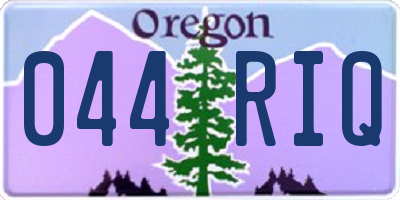 OR license plate 044RIQ