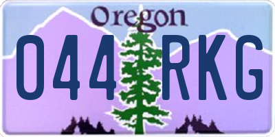 OR license plate 044RKG