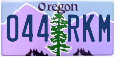 OR license plate 044RKM