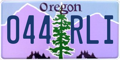 OR license plate 044RLI
