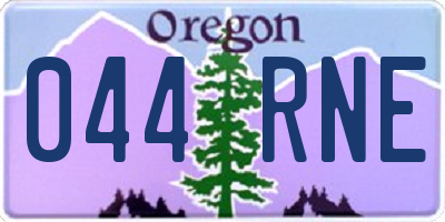 OR license plate 044RNE
