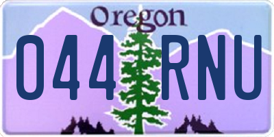 OR license plate 044RNU