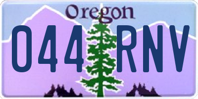 OR license plate 044RNV
