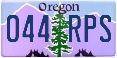 OR license plate 044RPS