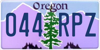 OR license plate 044RPZ