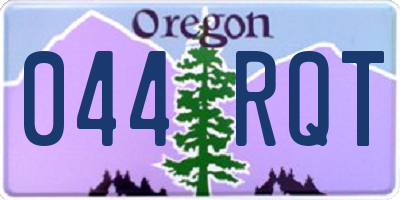 OR license plate 044RQT