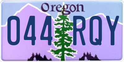 OR license plate 044RQY