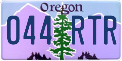 OR license plate 044RTR