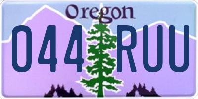 OR license plate 044RUU