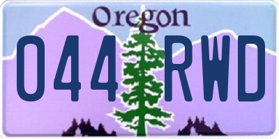 OR license plate 044RWD