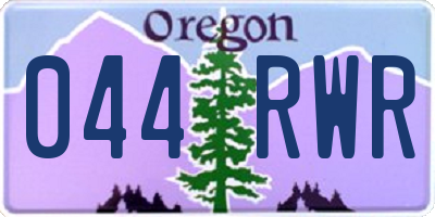 OR license plate 044RWR