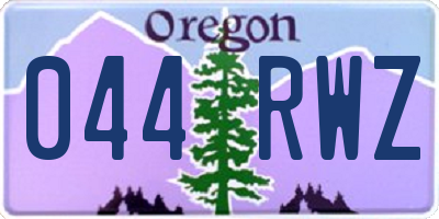 OR license plate 044RWZ