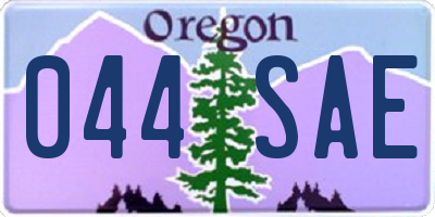 OR license plate 044SAE