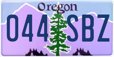 OR license plate 044SBZ