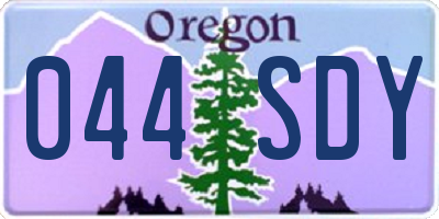 OR license plate 044SDY