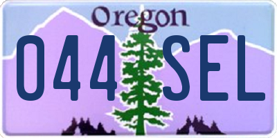 OR license plate 044SEL