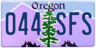 OR license plate 044SFS