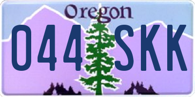 OR license plate 044SKK