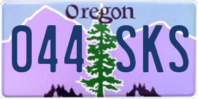 OR license plate 044SKS