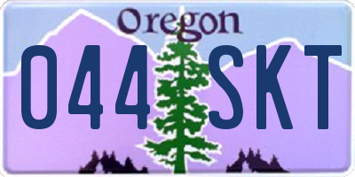 OR license plate 044SKT