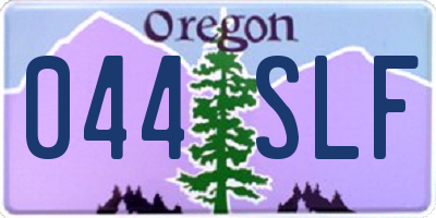 OR license plate 044SLF